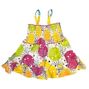 Baby Girl's Park Bench Kids Floral Tank Top Smocked Shirt Size 12 Months